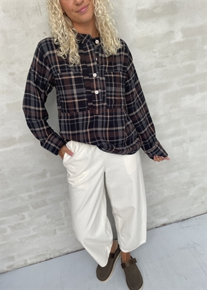 Ayla check skjorte Brown/Black Moshi Moshi 